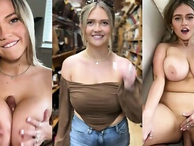 Picking Up Cutie In Boot Store