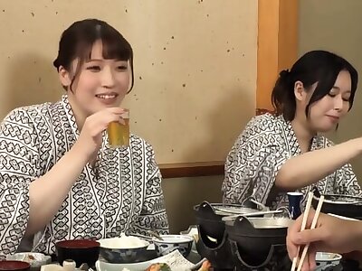 I Was Sandwiched Between My Mothers Busty Step Mom Friends At A Mixed Bathing Hot Spring And Made A Toy  Chitose Saegusa