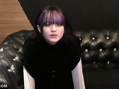 Cute Japanese Teen With Purple Hair