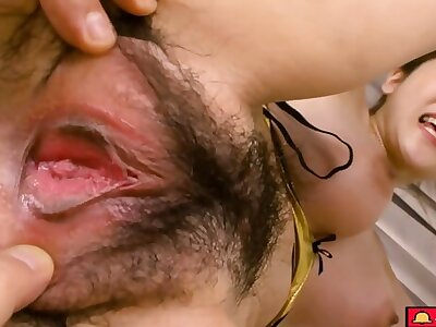 Uncensored Big Tits Japanese Milf Using Her Hairy Pussy